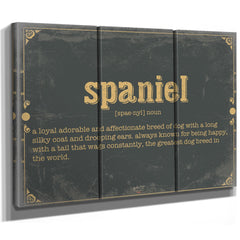 Bella Frye Home & Garden > Decor > Artwork Spaniel Word Definition Wall Art - Gift for Spaniel Dictionary Artwork