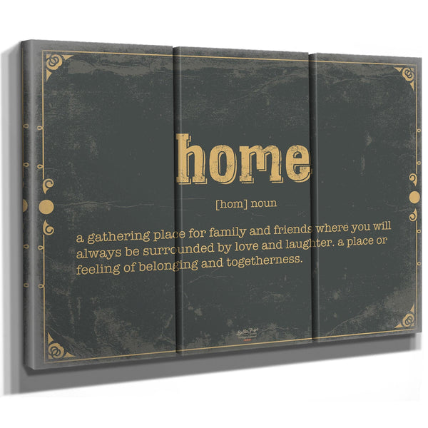 Bella Frye Home & Garden > Decor > Artwork Home Word Definition Wall Art - Gift for Home Dictionary Artwork