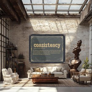 Bella Frye Home & Garden > Decor > Artwork Consistency Word Definition Wall Art - Gift for Consistency Dictionary Artwork