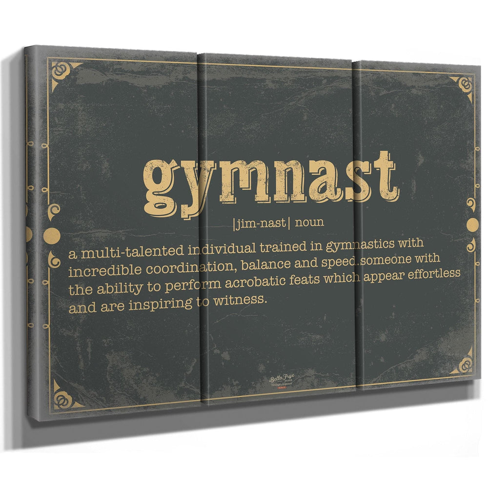 Bella Frye Home & Garden > Decor > Artwork Gymnast Word Definition Wall Art - Gift for Gymnast Dictionary Artwork