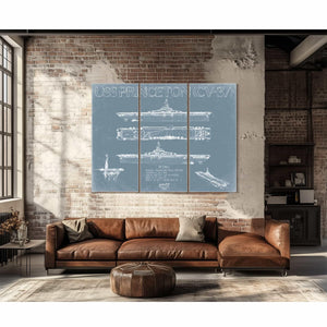 Bella Frye Home & Garden > Decor > Artwork USS Princeton (CV-37) Blueprint Wall Art - Original Carrier Print