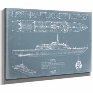 Bella Frye Home & Garden > Decor > Artwork USS Nantucket (LCS-27) Blueprint Wall Art - Original Littoral Combat Ship Print