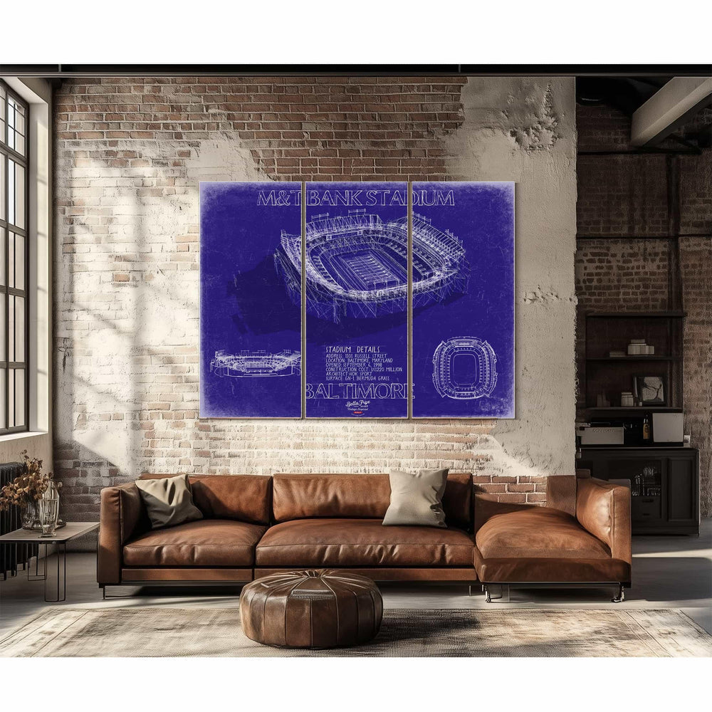 Bella Frye Home & Garden > Decor > Artwork M&T Bank Stadium Wall Art - Baltimore Ravens Football Stadium Print