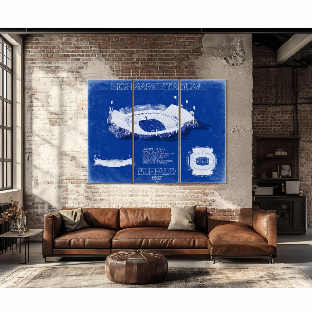 Bella Frye Home & Garden > Decor > Artwork Highmark Stadium Wall Art - Original Buffalo Bills Print