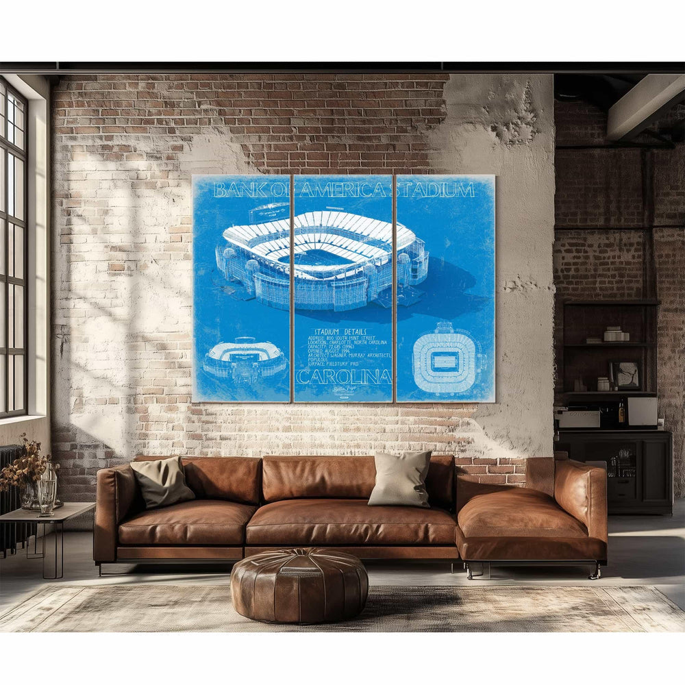 Bella Frye Home & Garden > Decor > Artwork Bank of America Stadium Wall Art - Original Carolina Panthers Print