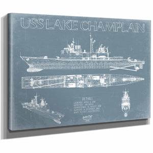 Bella Frye Home & Garden > Decor > Artwork USS Lake Champlain (CG-57) Blueprint Wall Art - Original Cruiser Print