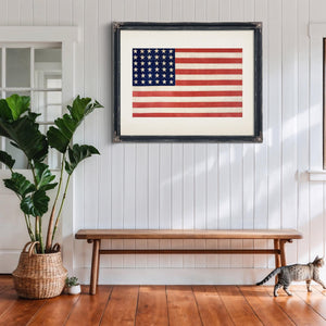 Bella Frye Vintage 36 Star American Flag Print: Patriotic USA Wall Art