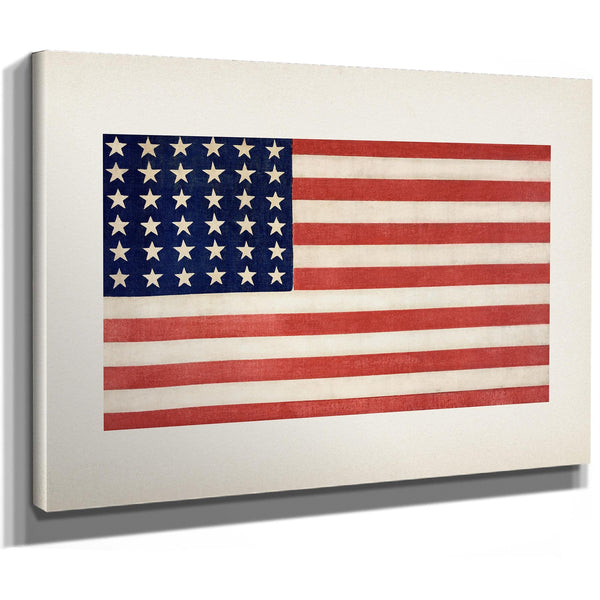 Bella Frye Vintage 36 Star American Flag Print: Patriotic USA Wall Art
