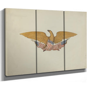 Bella Frye Vintage Eagle Print: Patriotic Americana Wall Art, Framed Canvas Option