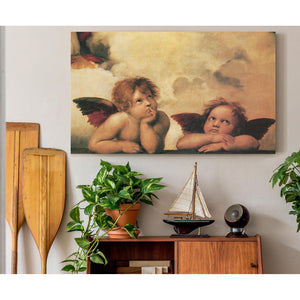 Bella Frye Cherubs Angel Canvas Art Print: Vintage Renaissance Wall Decor, Optional Frame