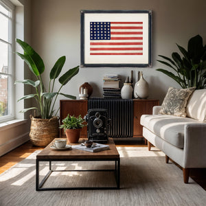 Bella Frye Vintage 36 Star American Flag Print: Patriotic USA Wall Art