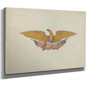 Bella Frye Vintage Eagle Print: Patriotic Americana Wall Art, Framed Canvas Option