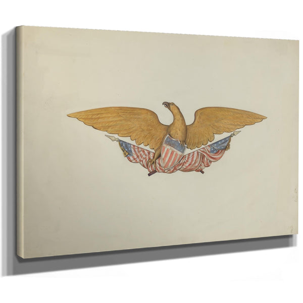 Bella Frye Vintage Eagle Print: Patriotic Americana Wall Art, Framed Canvas Option