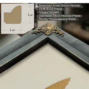 Bella Frye Vintage Eagle Print: Patriotic Americana Wall Art, Framed Canvas Option