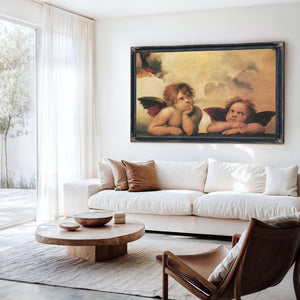 Bella Frye Cherubs Angel Canvas Art Print: Vintage Renaissance Wall Decor, Optional Frame