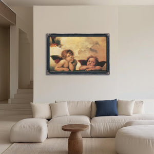 Bella Frye Cherubs Angel Canvas Art Print: Vintage Renaissance Wall Decor, Optional Frame