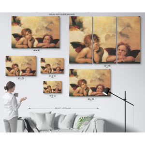 Bella Frye Cherubs Angel Canvas Art Print: Vintage Renaissance Wall Decor, Optional Frame