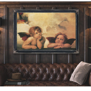Bella Frye Cherubs Angel Canvas Art Print: Vintage Renaissance Wall Decor, Optional Frame
