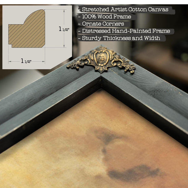 Bella Frye Cherubs Angel Canvas Art Print: Vintage Renaissance Wall Decor, Optional Frame