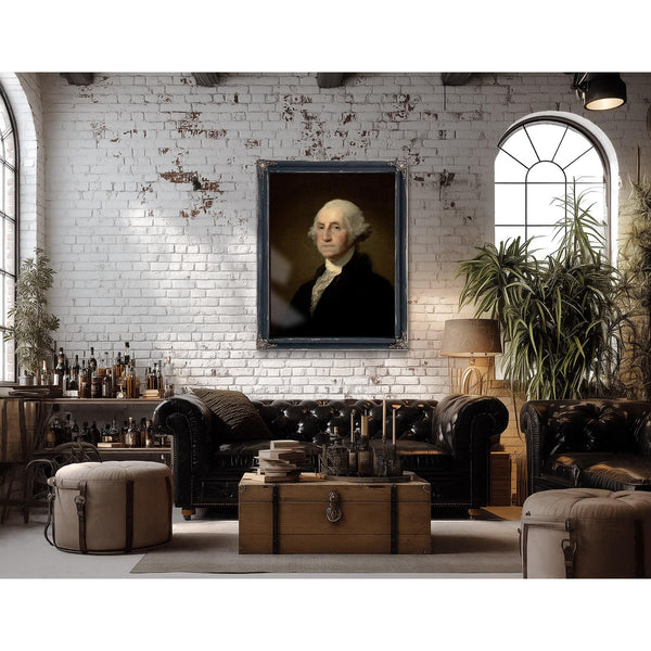 Bella Frye George Washington Portrait: Vintage Historical Art Print, Ornate Frame Optional