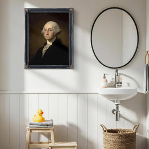 Bella Frye George Washington Portrait: Vintage Historical Art Print, Ornate Frame Optional
