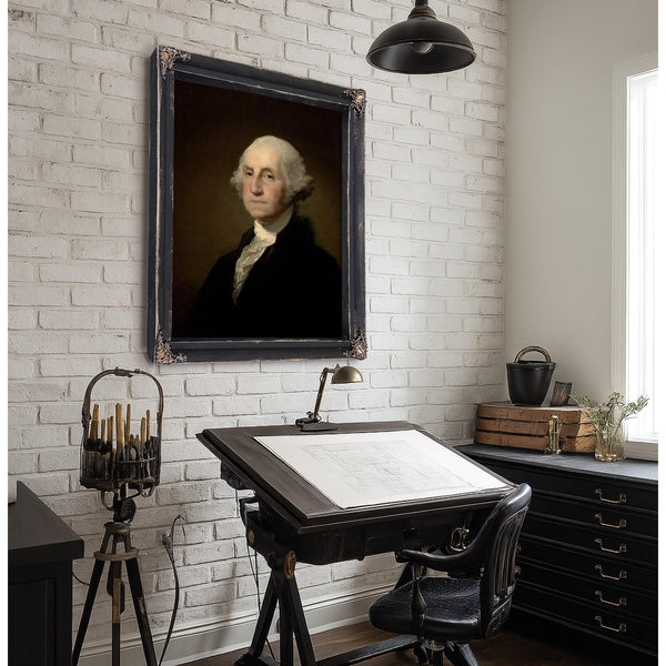 Bella Frye George Washington Portrait: Vintage Historical Art Print, Ornate Frame Optional