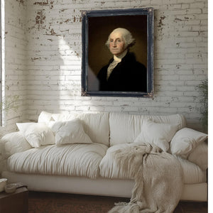 Bella Frye George Washington Portrait: Vintage Historical Art Print, Ornate Frame Optional