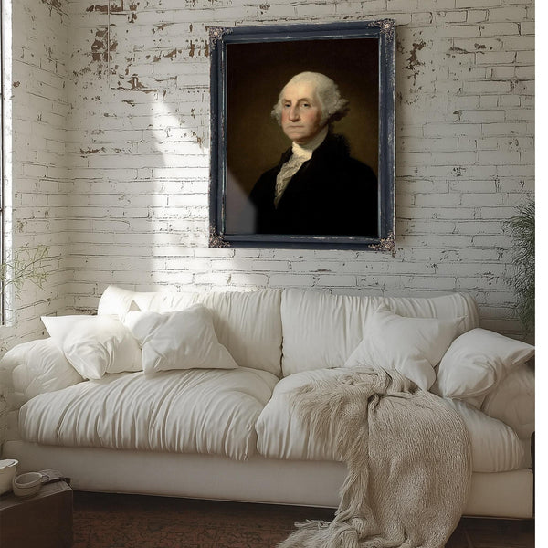 Bella Frye George Washington Portrait: Vintage Historical Art Print, Ornate Frame Optional