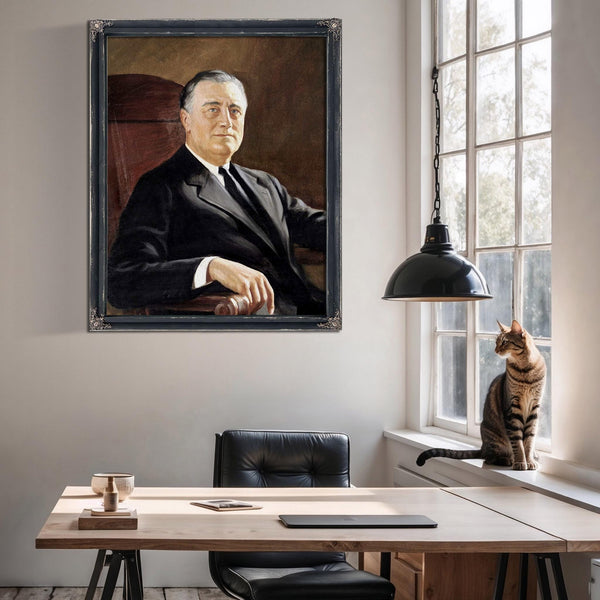 Bella Frye FDR Portrait: Vintage Historical Art Print - Framed, Unframed, or Canvas