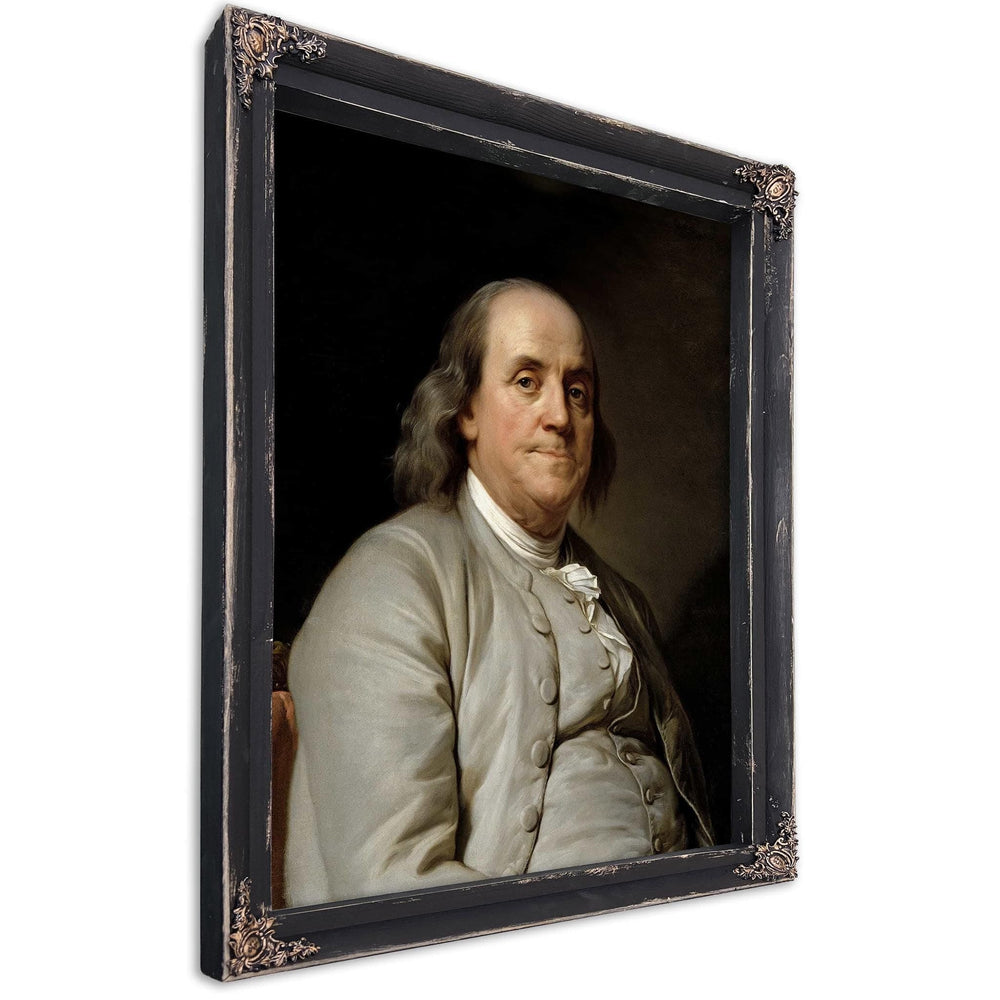 Bella Frye Benjamin Franklin Portrait: Vintage Historical Art Print, Ornate Frame Optional