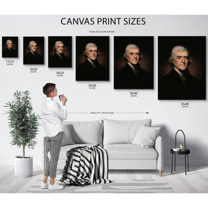 Bella Frye Thomas Jefferson Portrait: Vintage Historical Art Print, Framed or Canvas