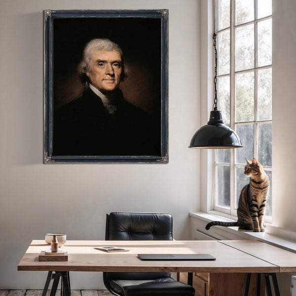 Bella Frye Thomas Jefferson Portrait: Vintage Historical Art Print, Framed or Canvas