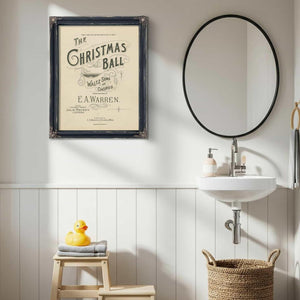 Bella Frye Framed Christmas Ball Art Print: E.A. Warren Victorian Decor