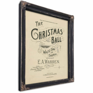 Bella Frye Framed Christmas Ball Art Print: E.A. Warren Victorian Decor