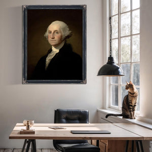 Bella Frye George Washington Portrait: Vintage Historical Art Print, Ornate Frame Optional