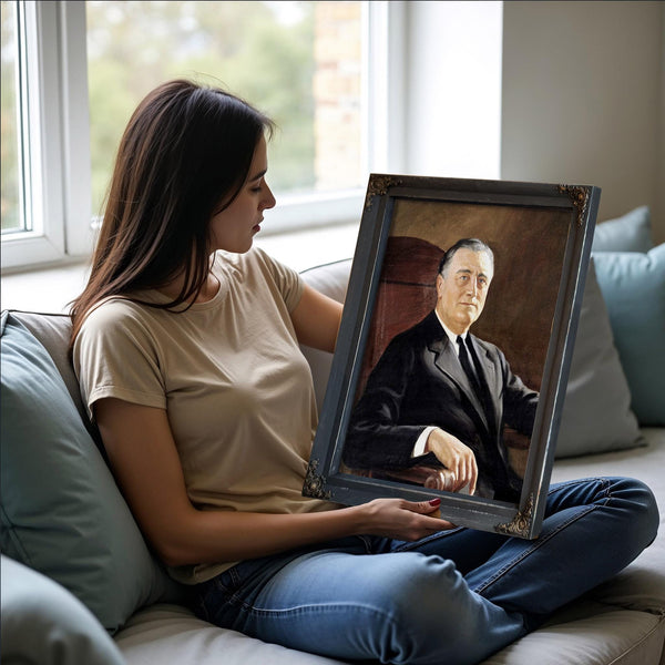 Bella Frye FDR Portrait: Vintage Historical Art Print - Framed, Unframed, or Canvas