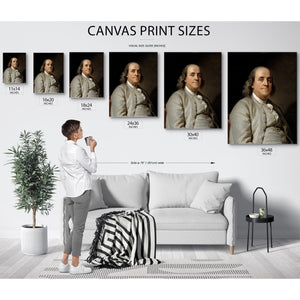 Bella Frye Benjamin Franklin Portrait: Vintage Historical Art Print, Ornate Frame Optional