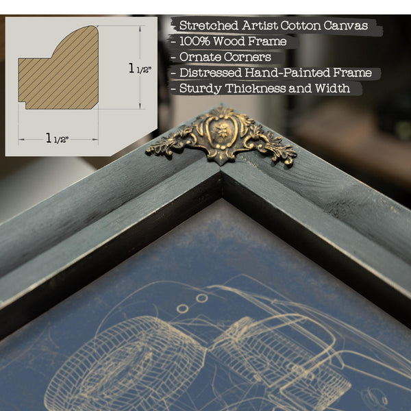 Bella Frye Vintage Cobra Daytona Coupe Mancave Blueprint Art