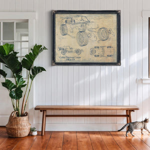 Bella Frye Vintage Cobra Daytona Coupe Mancave Blueprint Art