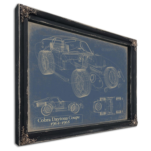 Bella Frye Vintage Cobra Daytona Coupe Mancave Blueprint Art