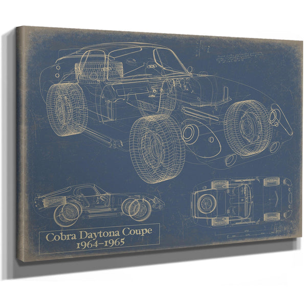 Bella Frye Vintage Cobra Daytona Coupe Mancave Blueprint Art
