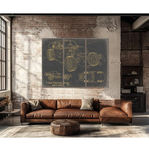 Bella Frye Vintage Cobra Daytona Coupe Mancave Blueprint Art