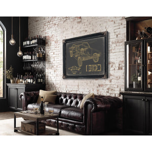 Bella Frye Vintage 1965 Chevrolet Nova Car Model Print,  Original Blueprint Canvas