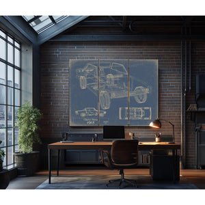 Bella Frye Vintage 1965 Chevrolet Nova Car Model Print,  Original Blueprint Canvas