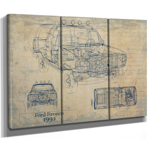 Bella Frye Vintage 1996 Ford Bronco Car Model Print