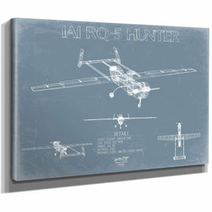 Bella Frye Home & Garden > Decor > Artwork IAI RQ-5 Hunter Aircraft Blueprint Wall Art - Original UAV Print