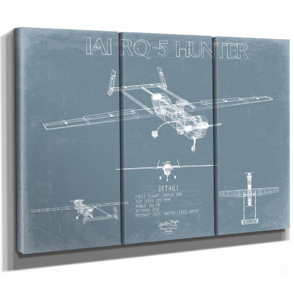 Bella Frye Home & Garden > Decor > Artwork IAI RQ-5 Hunter Aircraft Blueprint Wall Art - Original UAV Print