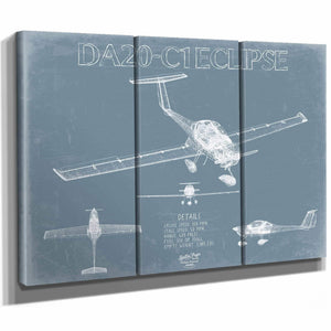 Bella Frye Home & Garden > Decor > Artwork Diamond DA20-C1 Eclipse Aircraft Blueprint Wall Art - Original Airplane Print