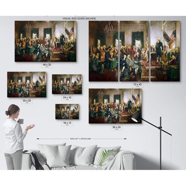 Bella Frye Declaration of Independence Art Print: Howard Chandler Christy Painting, Patriotic Wall Decor