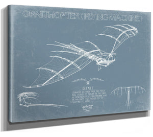 Bella Frye Home & Garden > Decor > Artwork Leonardo Da Vinci Ornithopter Wall Art - Original Flying Machine Airplane Print